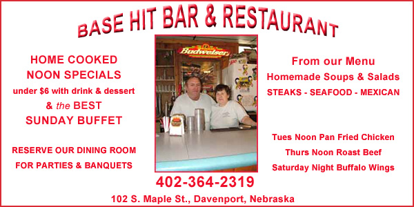 Base Hit Bar and Restaurant, Davenport, Nebraska