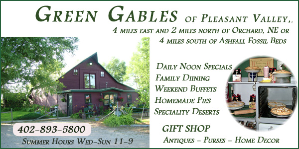 Green Gables of Pleasant Valley, 4 miles South of Ashfall Fossil Beds