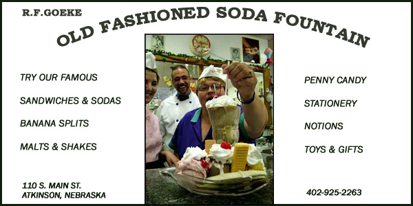 RF Goeke Old Fashioned Soda Fountain, Atkinson, NE
